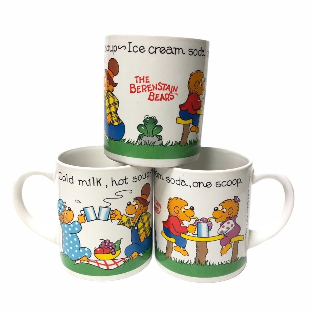 Berenstain Bears '87 Princess House VTG Coffee Mug‎ Cup 1980s Cartoon